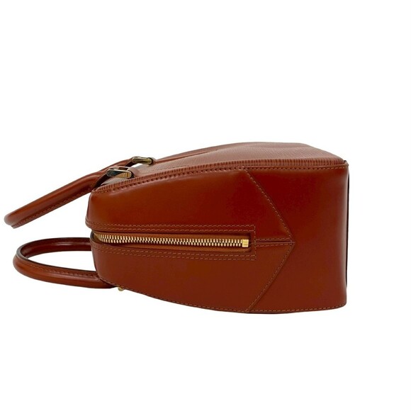 LOUIS VUITTON Authentic Brown Leather Boston Bag - Picture 5 of 9